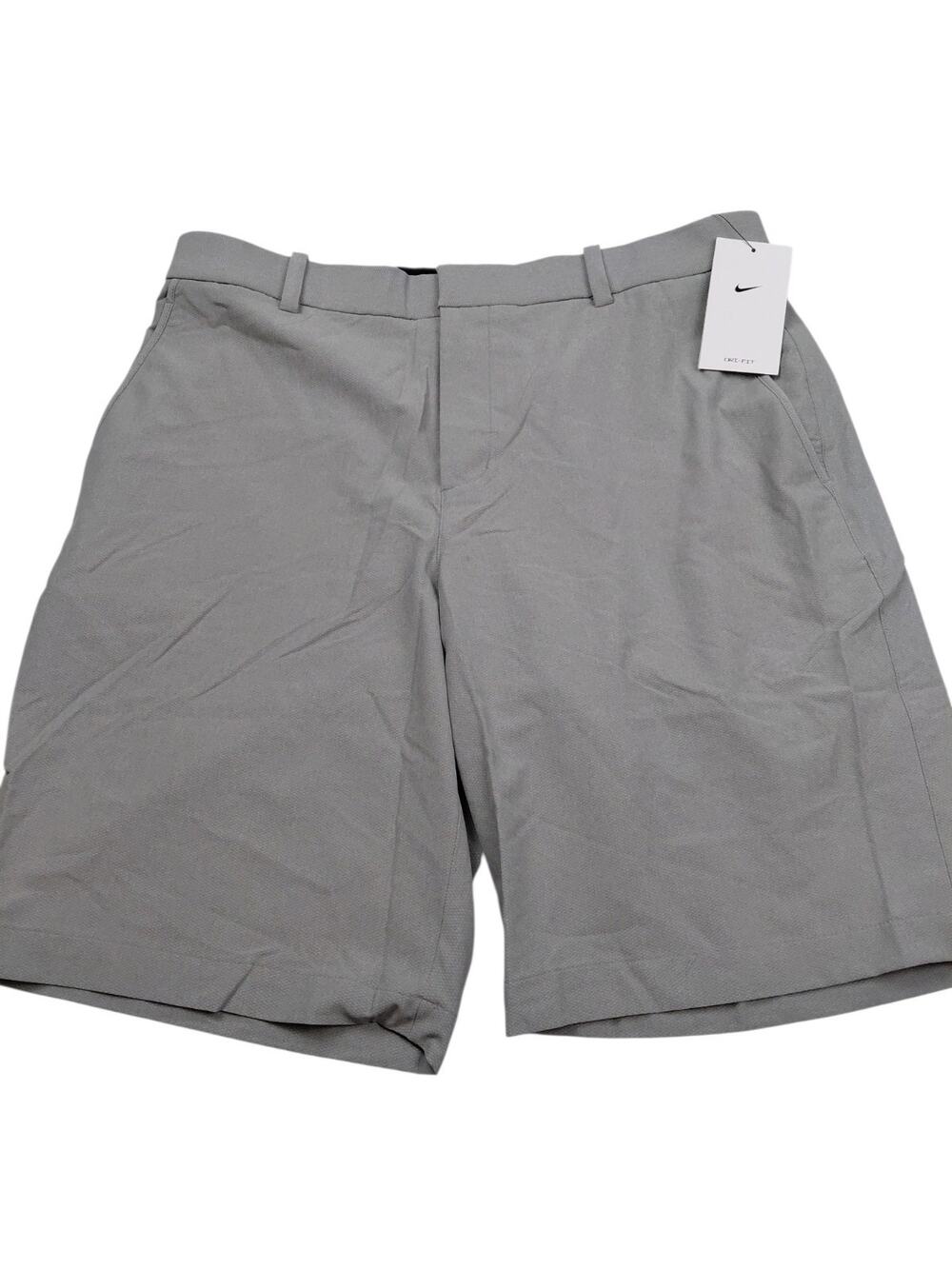 Nike Dri-Fit Flat Front Performance Men's Size 35 Golf Strech Shorts Gray CU9740